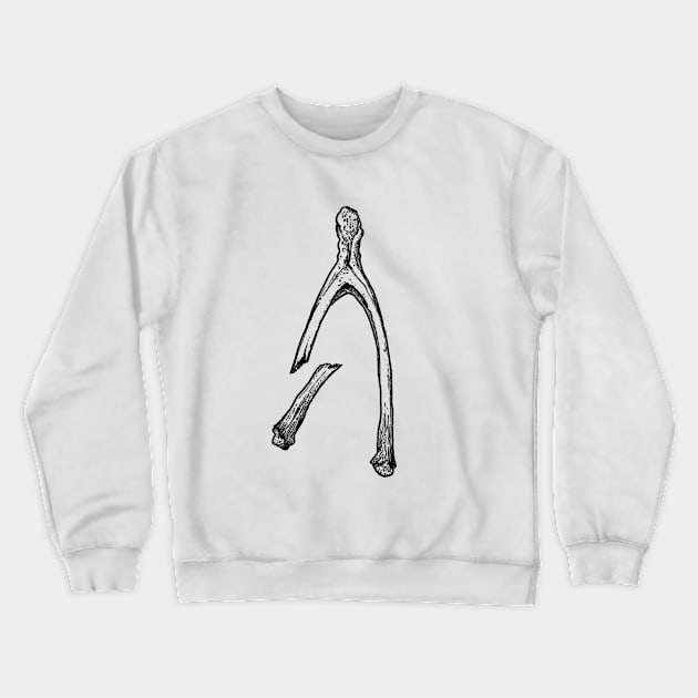 Wishbone Crewneck Sweatshirt by ArtbyGraves